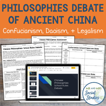 Preview of Ancient Chinese Philosophies Debate + Slideshow | Confucianism Daoism Legalism