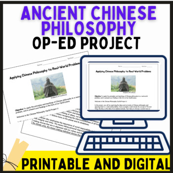 Preview of Ancient Chinese Philosophy Op-Ed Project Assignment-Confucianism, Taoism, Legali