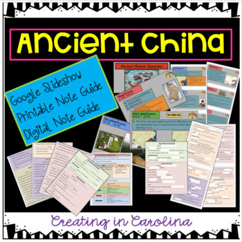 Preview of Ancient Chinese dynasties Presentation and Note Guides