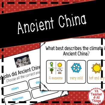 Preview of Ancient Civilization China Boom Cards History SOL 3.2 3.5 3.7 3.8