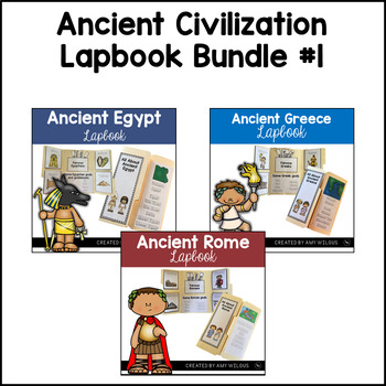 Preview of Ancient Civilization Simple Activities Lapbook Set 1 BUNDLE