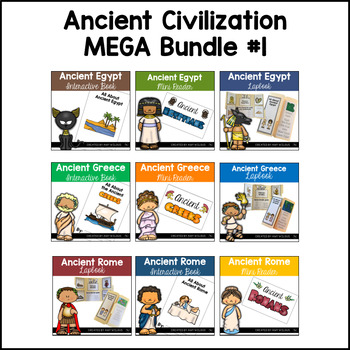 Preview of Ancient Civilization Simple, Primary, Activities MEGA Bundle 1