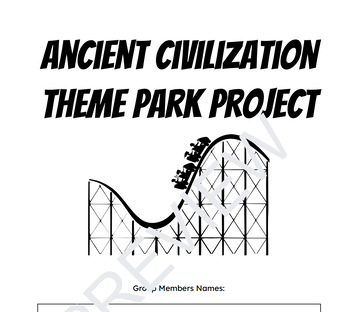 Preview of Ancient Civilization Theme Park - END OF YEAR - Final Project 
