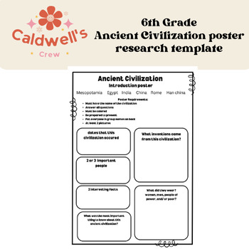 Preview of Ancient Civilization poster research template