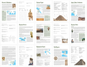 Ancient Civilizations by Thematic Worksheets | Teachers Pay Teachers