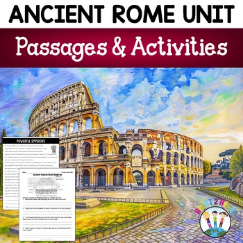 Preview of Ancient Rome Activities Unit Passages Worksheets Map Timeline Civilizations