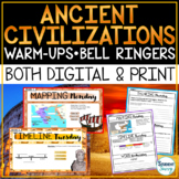 Ancient Civilizations Bell Ringers Morning Warm Ups World 