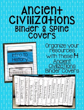 Preview of Ancient Civilizations Binder and Spine Covers