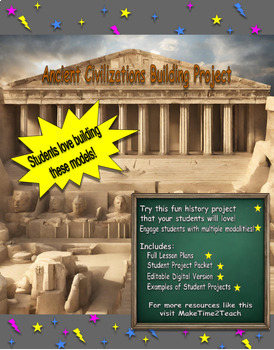 Preview of Middle School History Project - Ancient Civilizations Building Project
