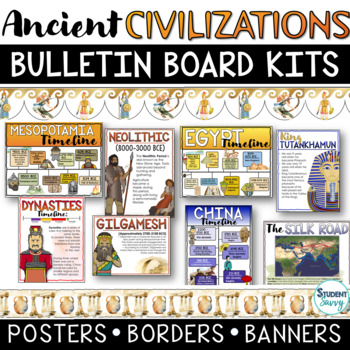 Preview of Ancient Civilizations Bulletin Board Kits - History Posters - Timelines - Maps