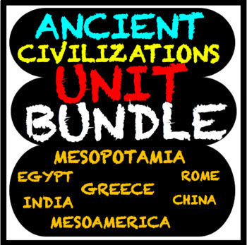 Preview of Ancient Civilizations Bundle (Mesopotamia,Egypt,India,China,Rome,Greece,Meso)