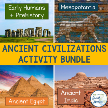 Preview of Ancient Civilizations Bundle Part 1: Prehistory, Mesopotamia, Egypt, + India