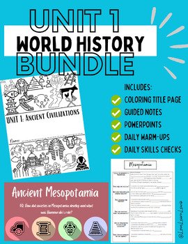 Preview of Ancient Civilizations Bundle: PowerPoints, Guided Notes, Coloring Page, etc.)
