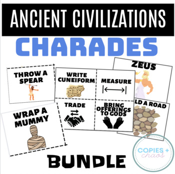 Preview of Ancient Civilizations Charades | Bundle