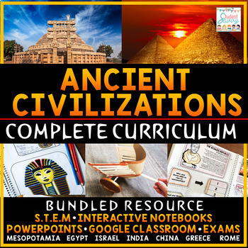 Preview of Ancient Civilizations Curriculum World History Greece Rome China Egypt 6th Grade