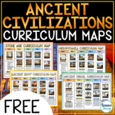 Ancient Civilizations Curriculum Map Freebies Ancient History Egypt Rome Greece