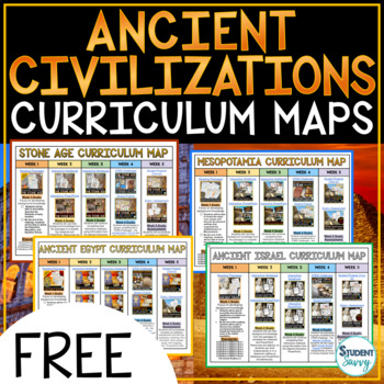 Preview of Ancient Civilizations Curriculum Map Freebies Ancient History Egypt Rome Greece