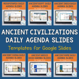 Ancient Civilizations Daily Agenda Slide Templates for Goo