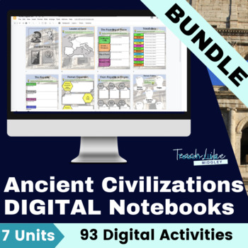 Preview of Ancient Civilizations Digital Notebook Bundle for 6th Grade