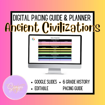 Preview of Ancient Civilizations Digital Pacing Guide and Planner (Google Docs)