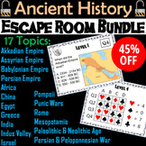 Ancient Civilizations Escape Room Social Studies: Expanded Bundle