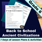6th Grade Social Studies Ancient History Back to School Le