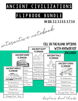 Preview of Ancient Civilizations Flipbook Bundle: Egypt, China, Greece, Rome, and Mali