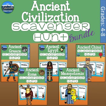 Preview of Ancient Civilizations Game | Ancient Civilization Scavenger Hunt Bundle