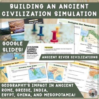 Preview of Ancient Civilizations Geography & Rivers: Mesopotamia, China, Indus, Egypt, Rome
