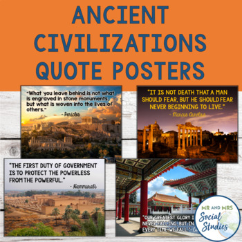 Ancient Civilizations Inspirational Quotes Posters by Mr and Mrs Social