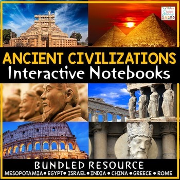 Preview of Ancient Civilizations Interactive Notebooks World History 6th Grade Worksheets
