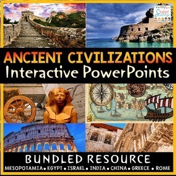Preview of Ancient Civilizations PowerPoints Greece India Egypt History Maps Google Slides