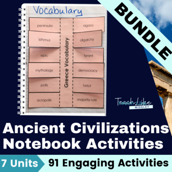 Preview of Ancient Civilizations Interactive Student Notebook Foldable Activities Bundle
