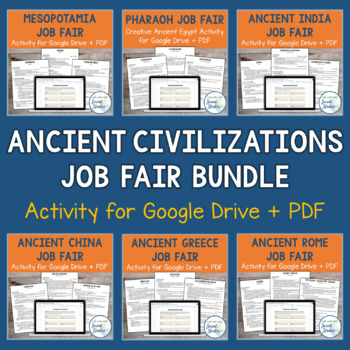 Preview of Ancient Civilizations Job Fair Complete Bundle | 24 Resumes Included