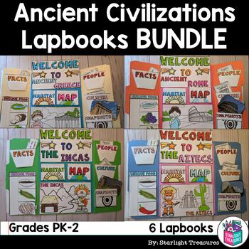 Preview of Ancient Civilizations Lapbook BUNDLE - Aztecs, Incas, Egyptians, Greeks & More!