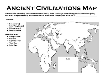 ancient civilizations blank map