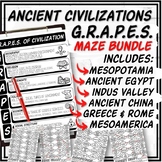 Ancient Civilizations Maze Activity Bundle & Reference Sheet