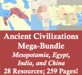 Preview of Ancient Civilizations Mega-Bundle: Mesopotamia, Hebrews, Egypt, India, and China