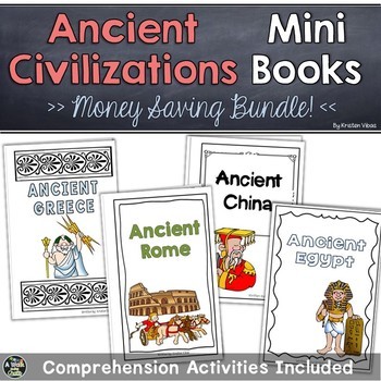 Preview of Ancient Civilizations Mini Books BUNDLE | Greece, Rome, China, Egypt
