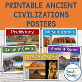 Ancient Civilizations Posters | Printable and Editable Options