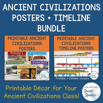 Preview of Ancient Civilizations Posters and Timeline Bundle