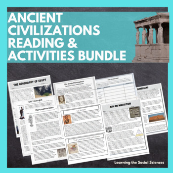 Preview of Ancient Civilizations One Page Readings with Activities Bundle: Print & Digital