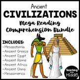 Ancient Civilizations Reading Comprehension Worksheet Mega Bundle