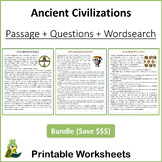 Ancient Civilizations Reading Comprehension Bundle