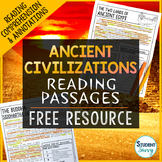 Ancient Civilizations Reading Passages Free Resource Works