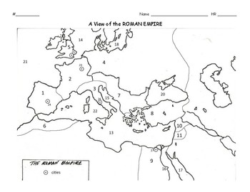 Ancient Civilizations Roman Empire Map Activity By Scholl Math Tpt