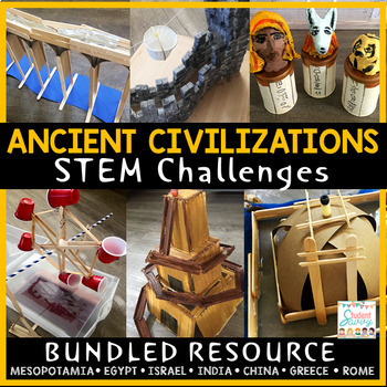 Preview of Ancient Civilizations STEM Activities Project Egypt Pyramids Greece Rome History