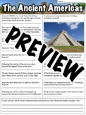 Ancient Civilizations - The Americas Worksheet