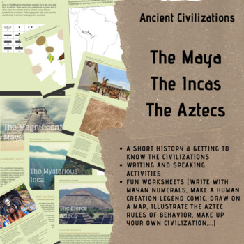 Preview of Ancient Civilizations / The Maya,The Incas,The Aztecs Distance Learning Suitable