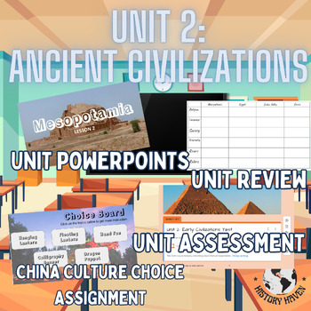 Preview of Ancient Civilizations Unit Bundle - Presentations - Assesment